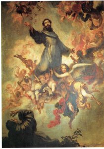 De apotheose van Sint Franciscus van Assisi door Francisco Herrera the Younger  